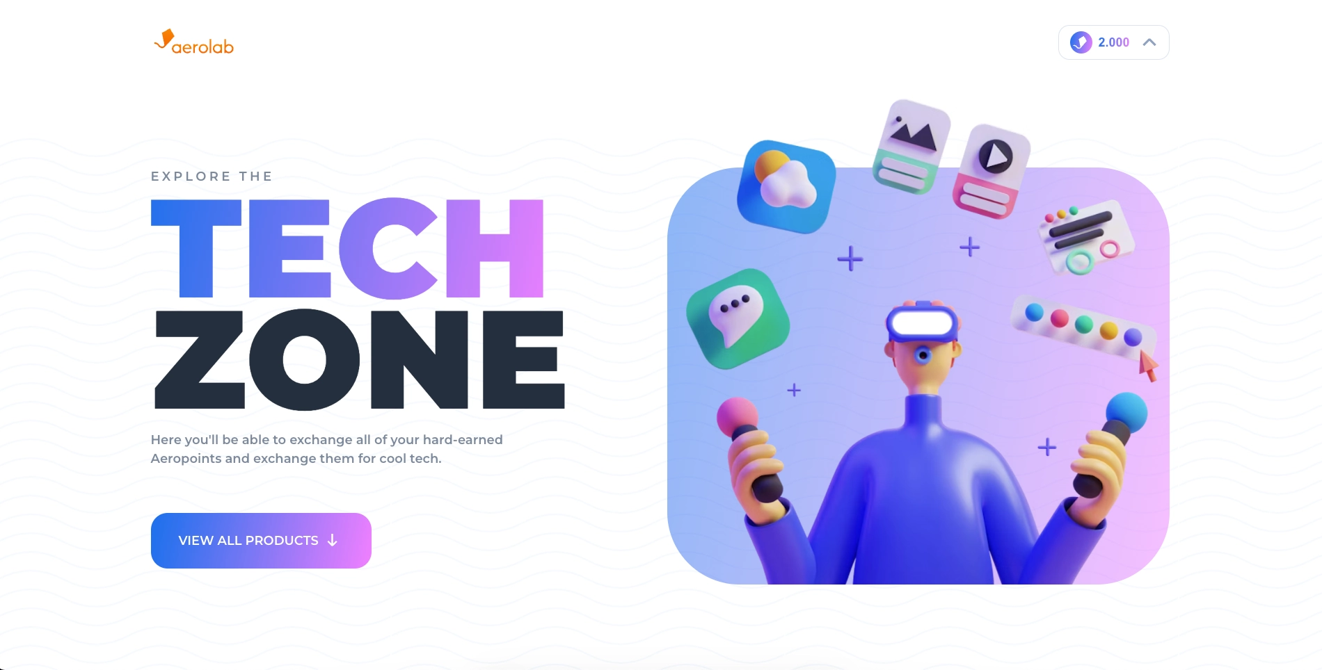 Captura de pantalla del proyecto Aerolab Challenge