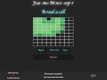 Captura de pantalla del proyecto Buscaminas